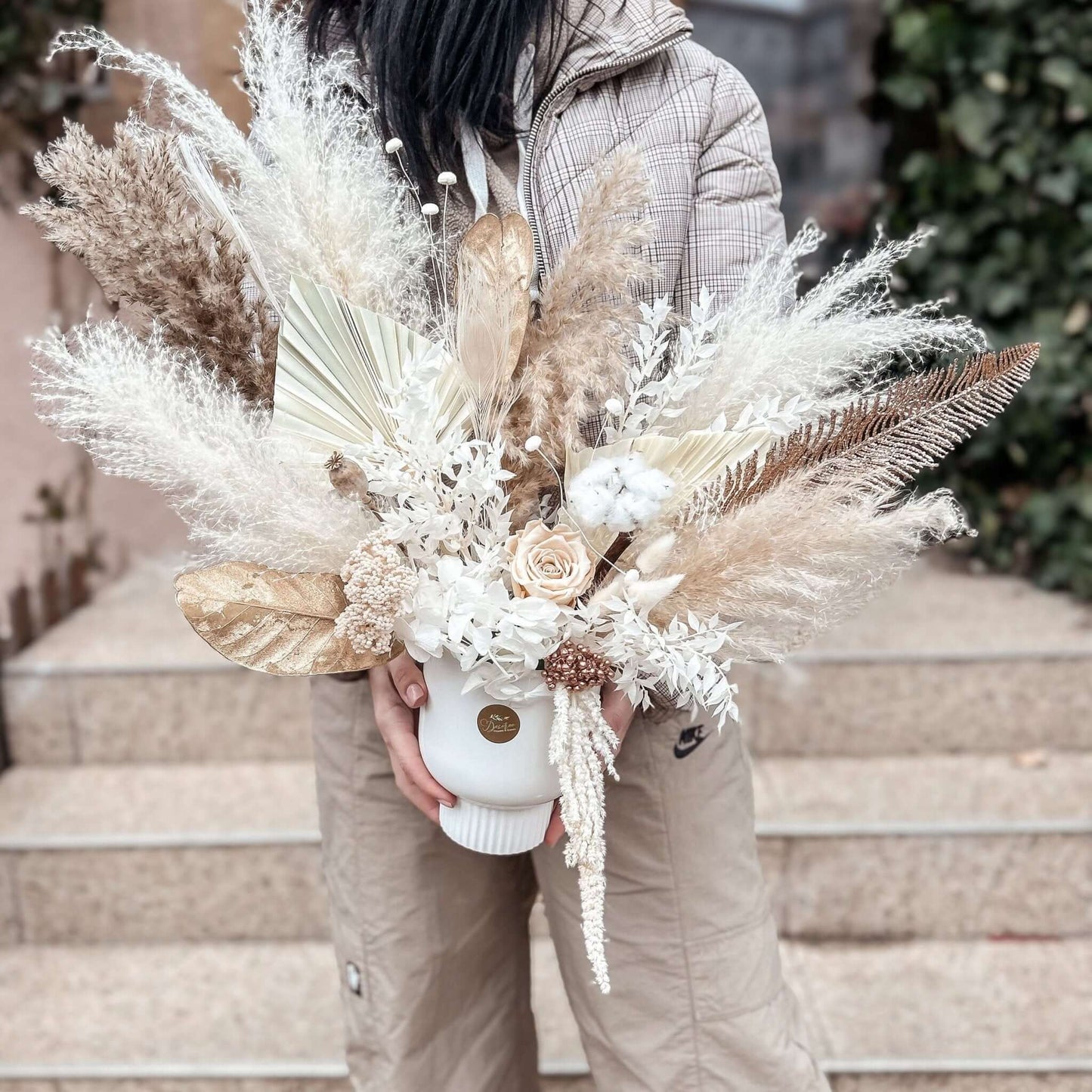 Desiree FlowerShop Aranjament nemuritor Aranjament White Home Deco