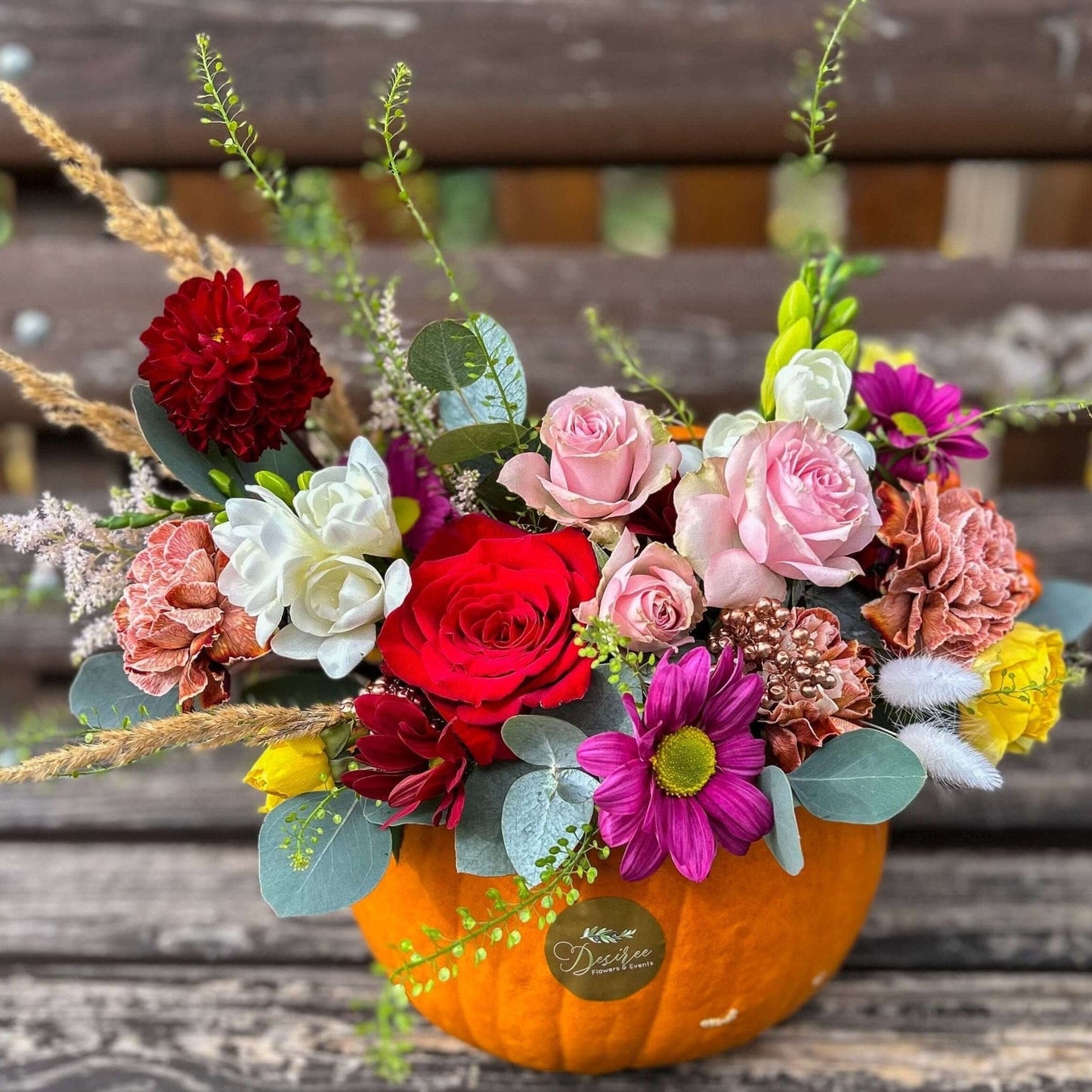 DesireeFlowerShop aranjament floral Dovleac Happiness