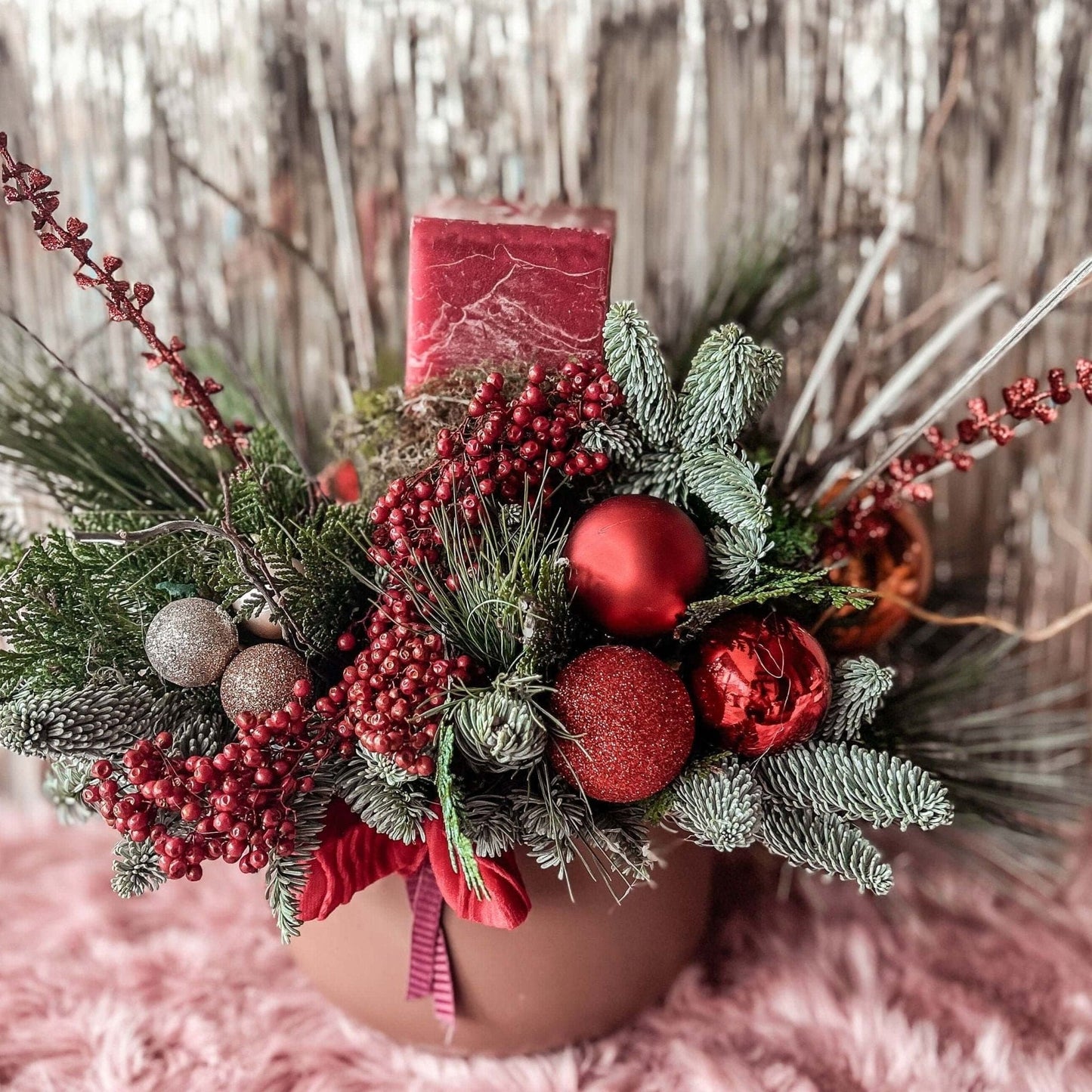 Floraria Desiree Aranjament Craciun Aranjament All Red