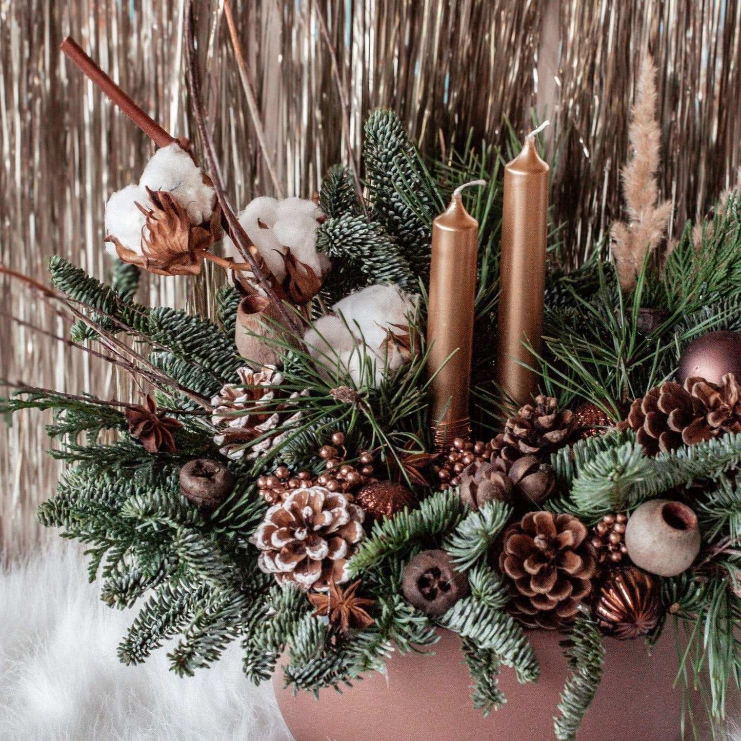 Floraria Desiree aranjament_craciun Aranjament Bumbac