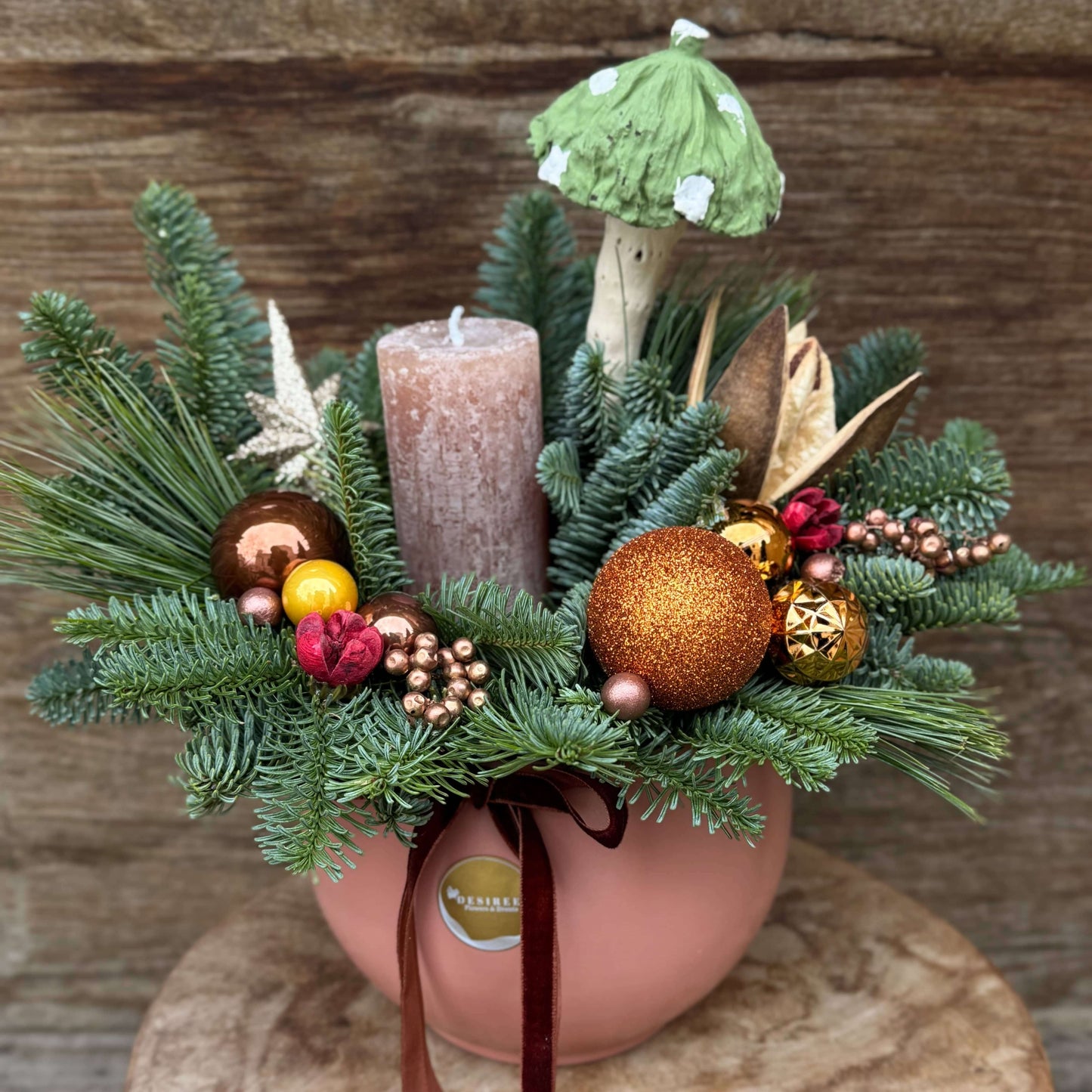 Aranjament Natural de Crăciun Woodland Glow – Limited Edition - Floraria Desiree