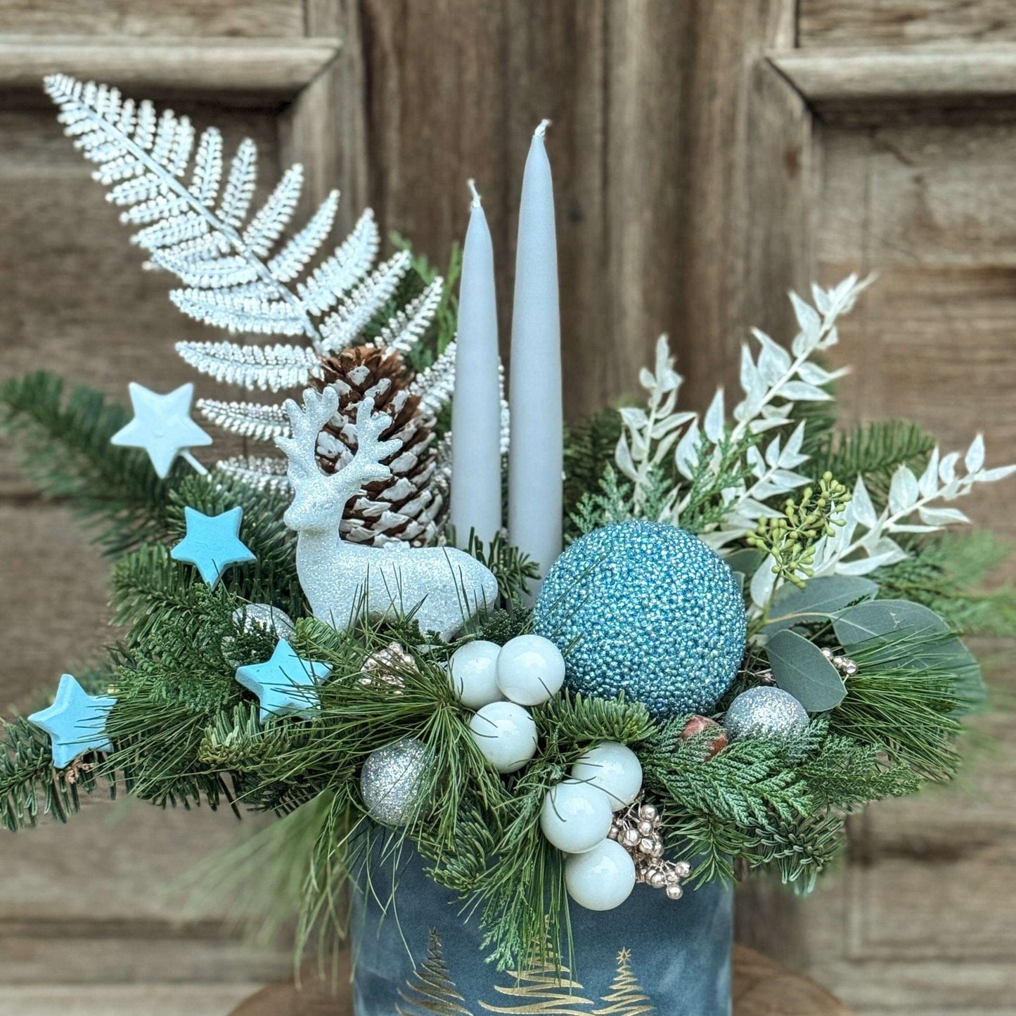 Floraria Desiree Aranjament Crăciun Blue and White