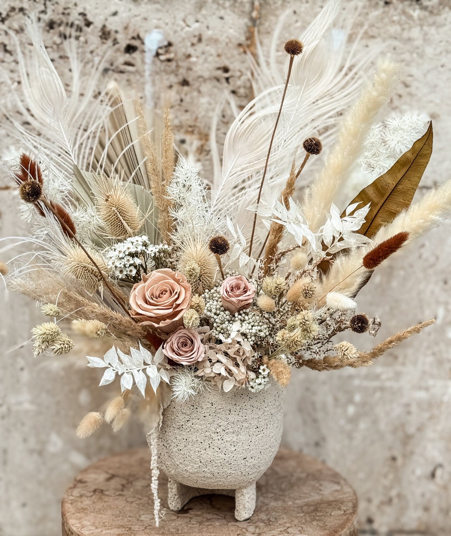 Floraria Desiree aranjament_nemuritor Aranjament Conservat Beige