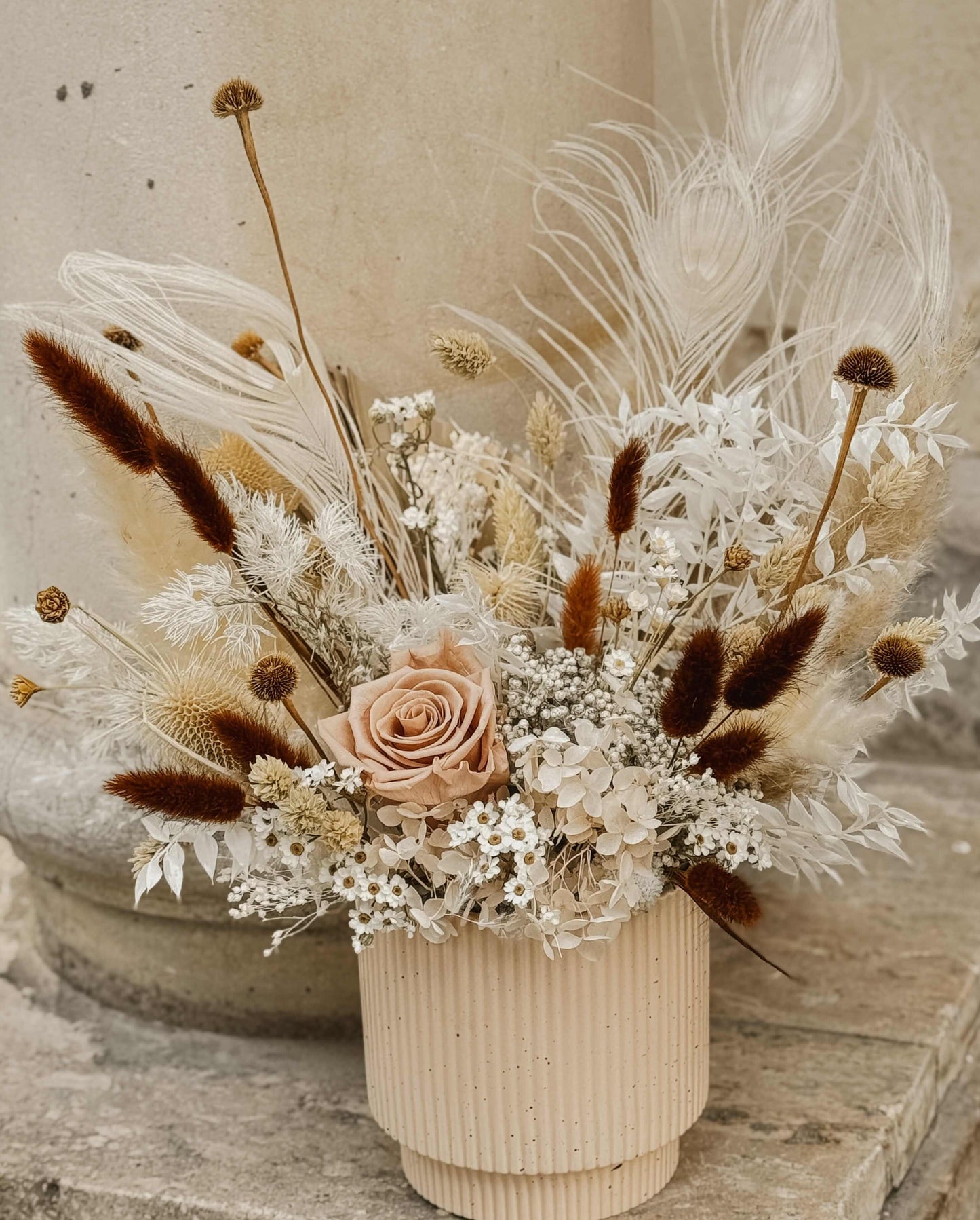 Floraria Desiree Aranjament nemuritor Aranjament Conservat Caffe au Lait