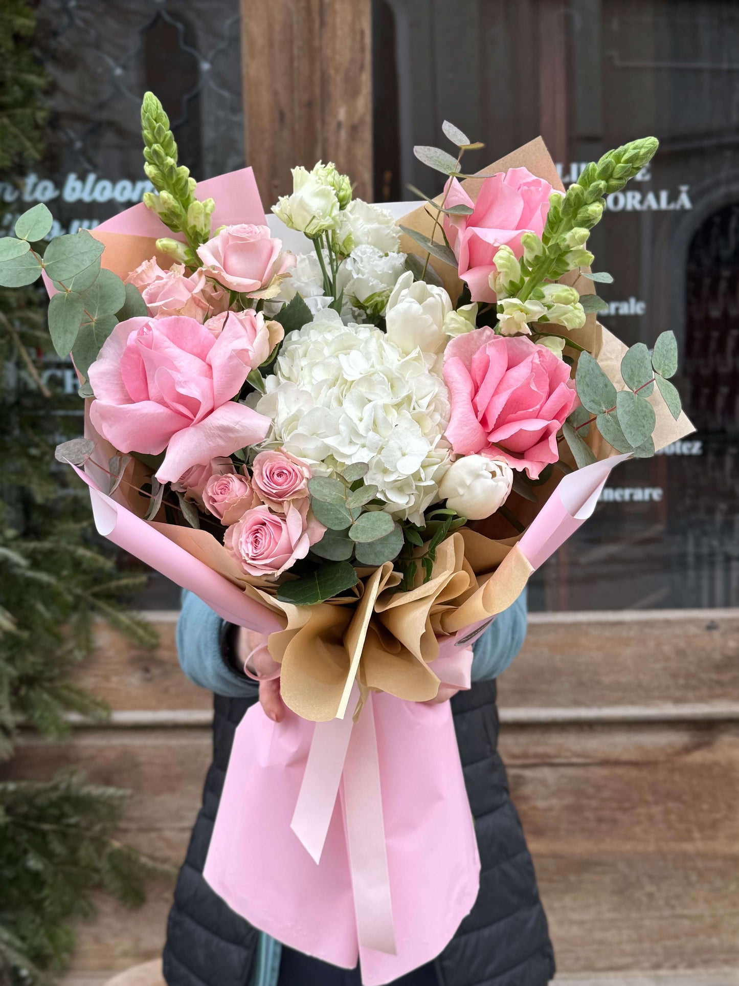 Floraria Desiree buchet_flori Buchet Peach Pink