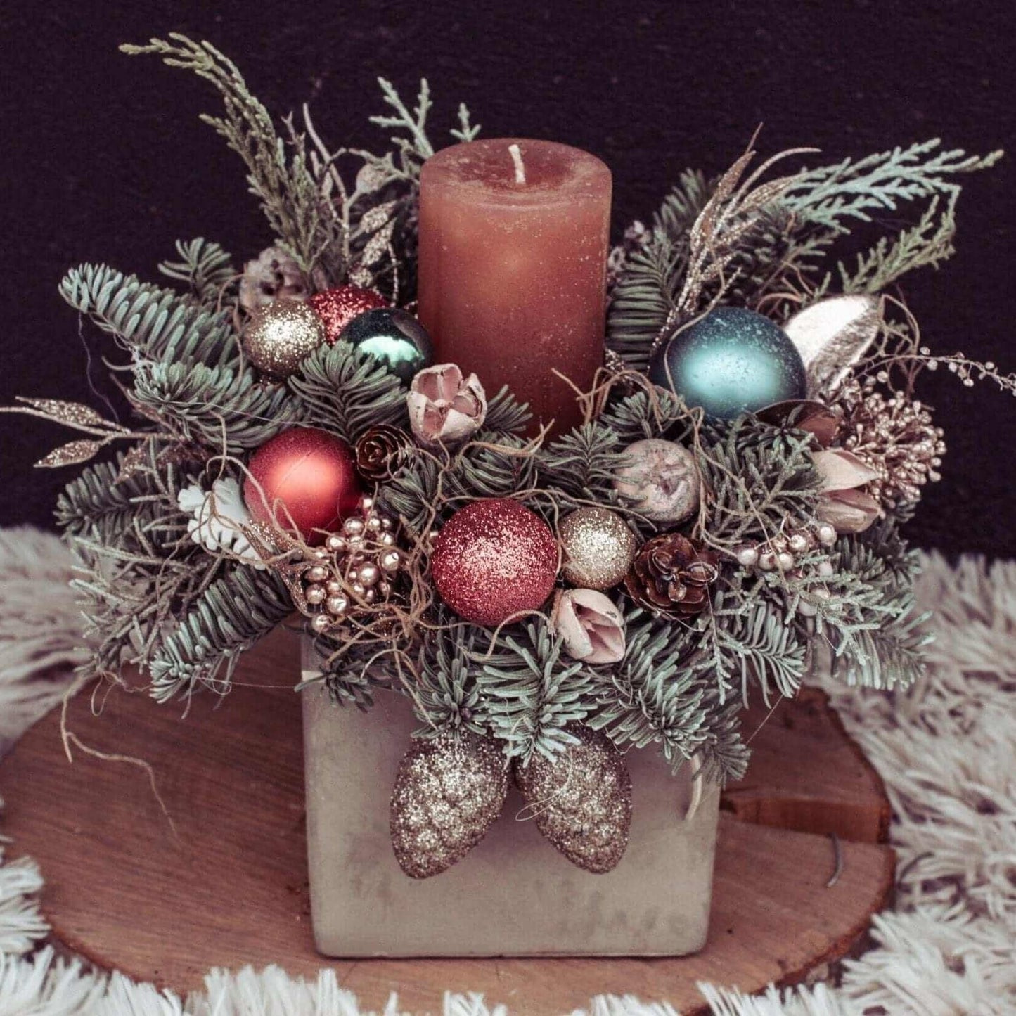 Desiree FlowerShop Aranjament Craciun Aranjament Grey Pot