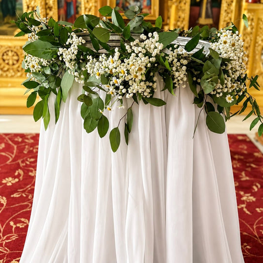 Aranjament Floral pentru Cristelniță „Botanical Grace”