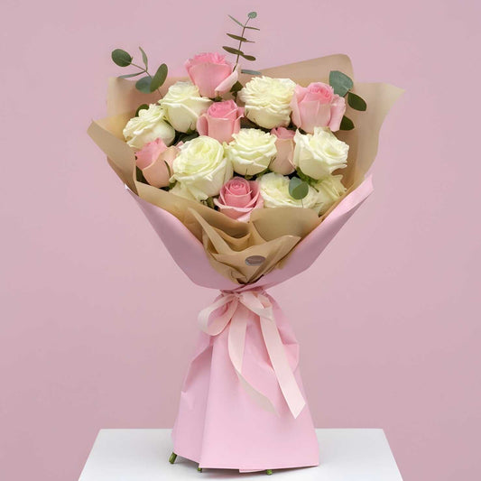Buchet Trandafiri Flexati Pastel