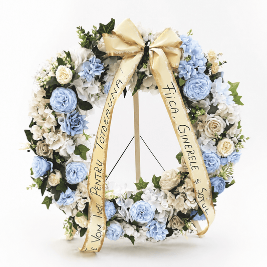 Coroană funerară artificială 70 cm