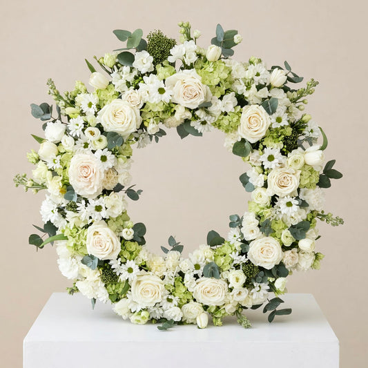 Coroană funerară Ivory Lux