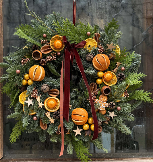 Floraria Desiree Aranjament Craciun Coronita Miros de Portocale