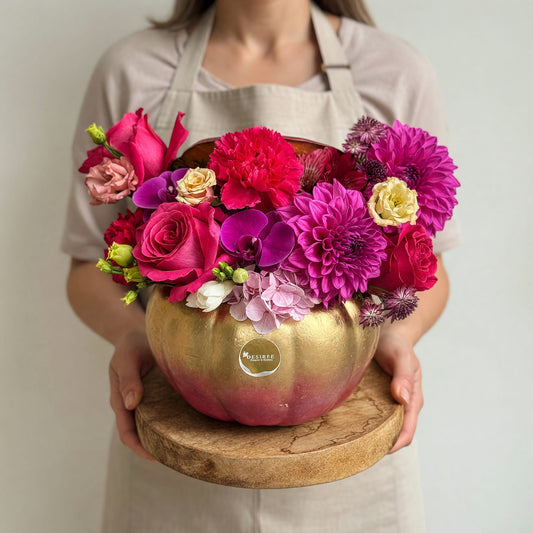 Floraria Desiree aranjament-floral Dovleac Purple