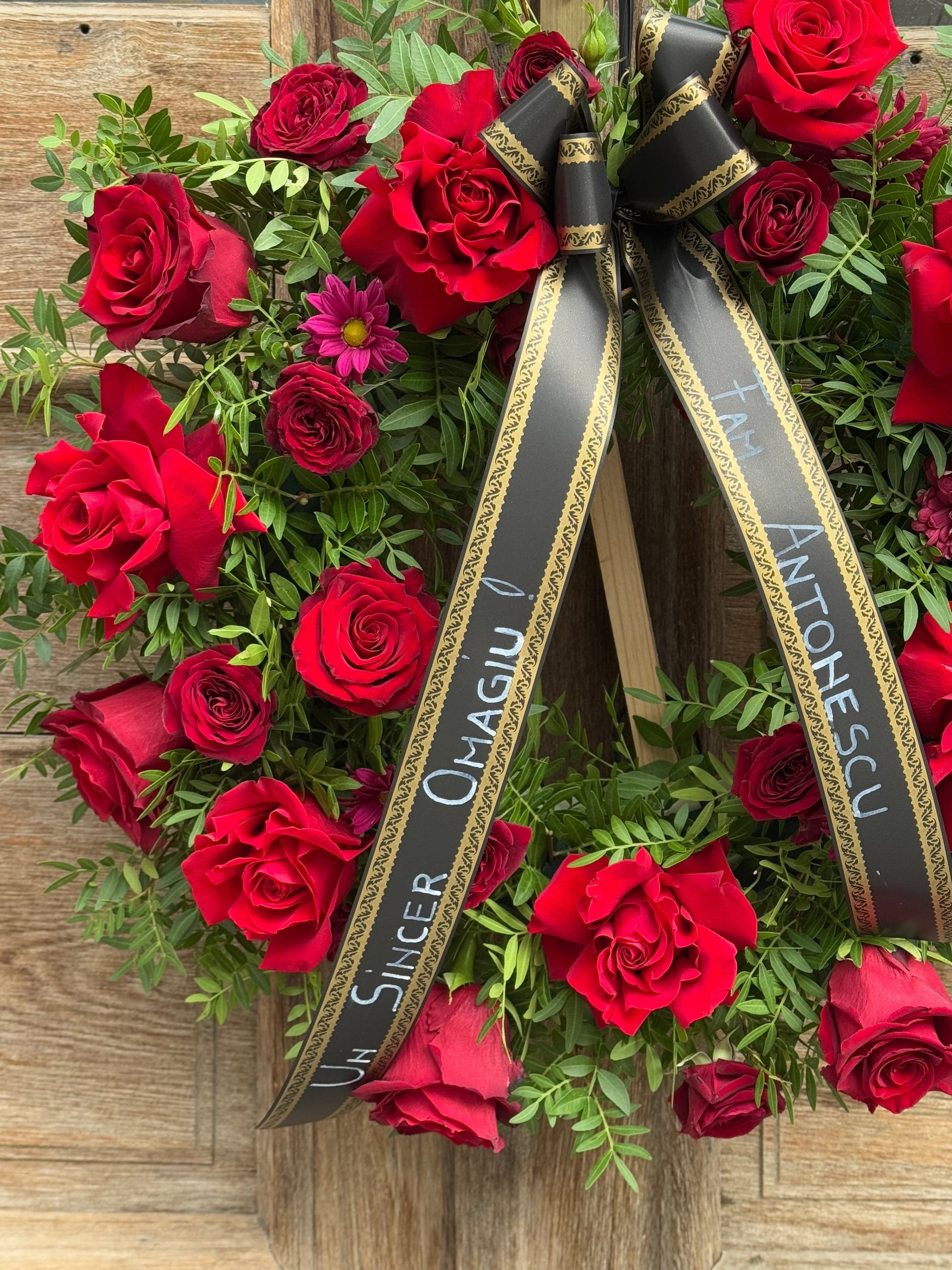 Floraria Desiree Aranjament_funerar Coroană funerară  Adio din Inimă