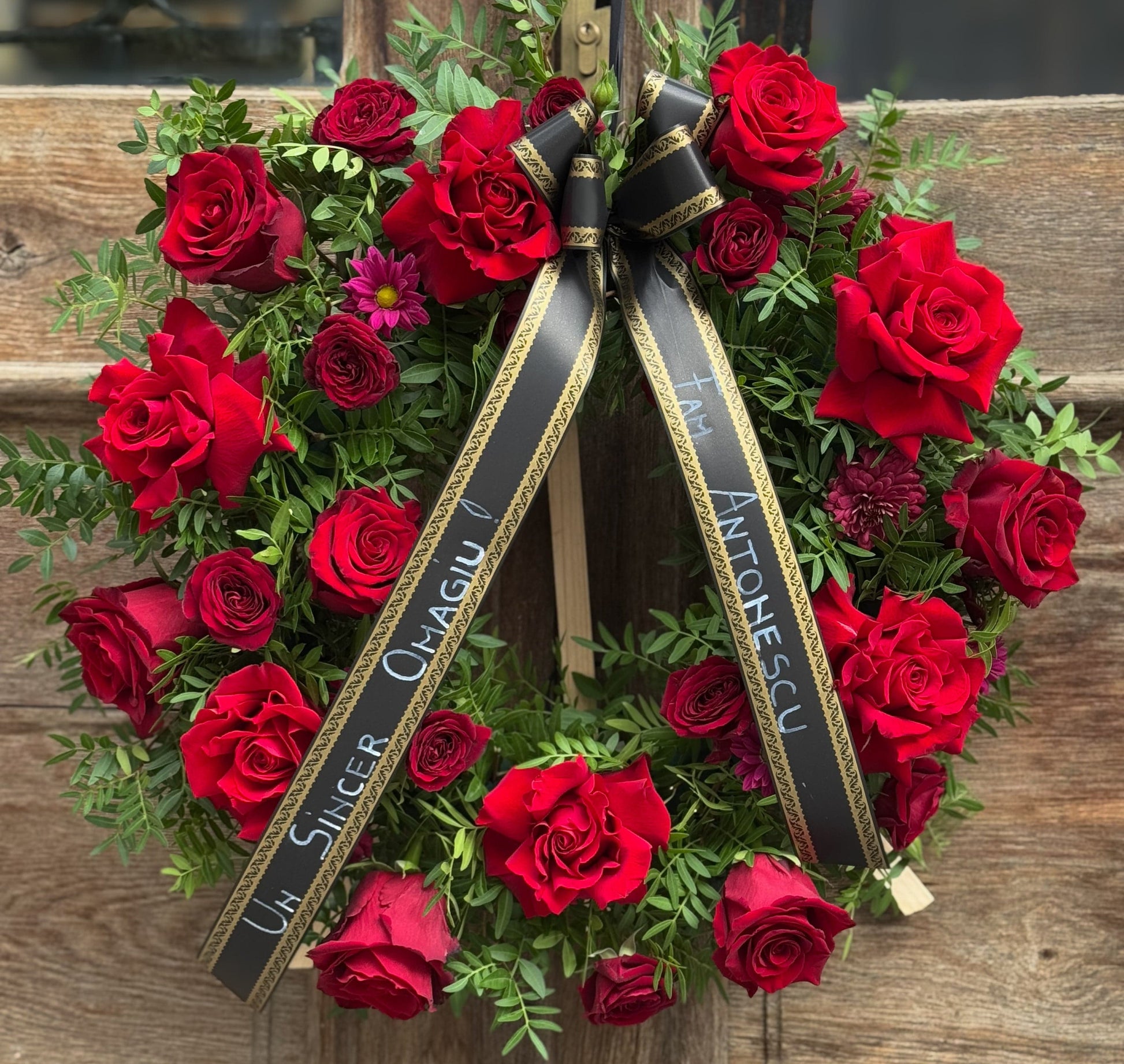 Floraria Desiree Aranjament_funerar Coroană funerară  Adio din Inimă