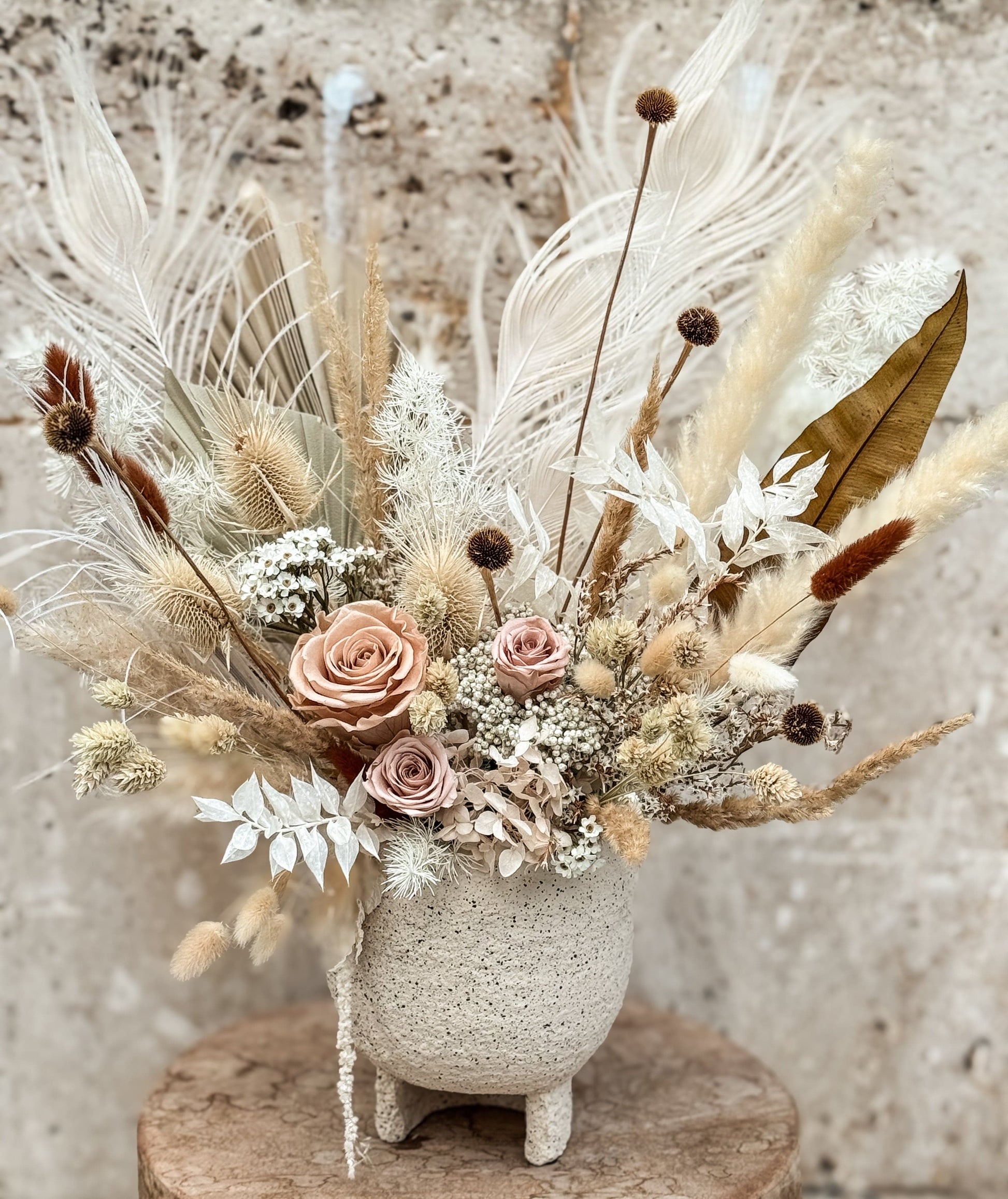 Floraria Desiree aranjament_nemuritor Aranjament Conservat Beige