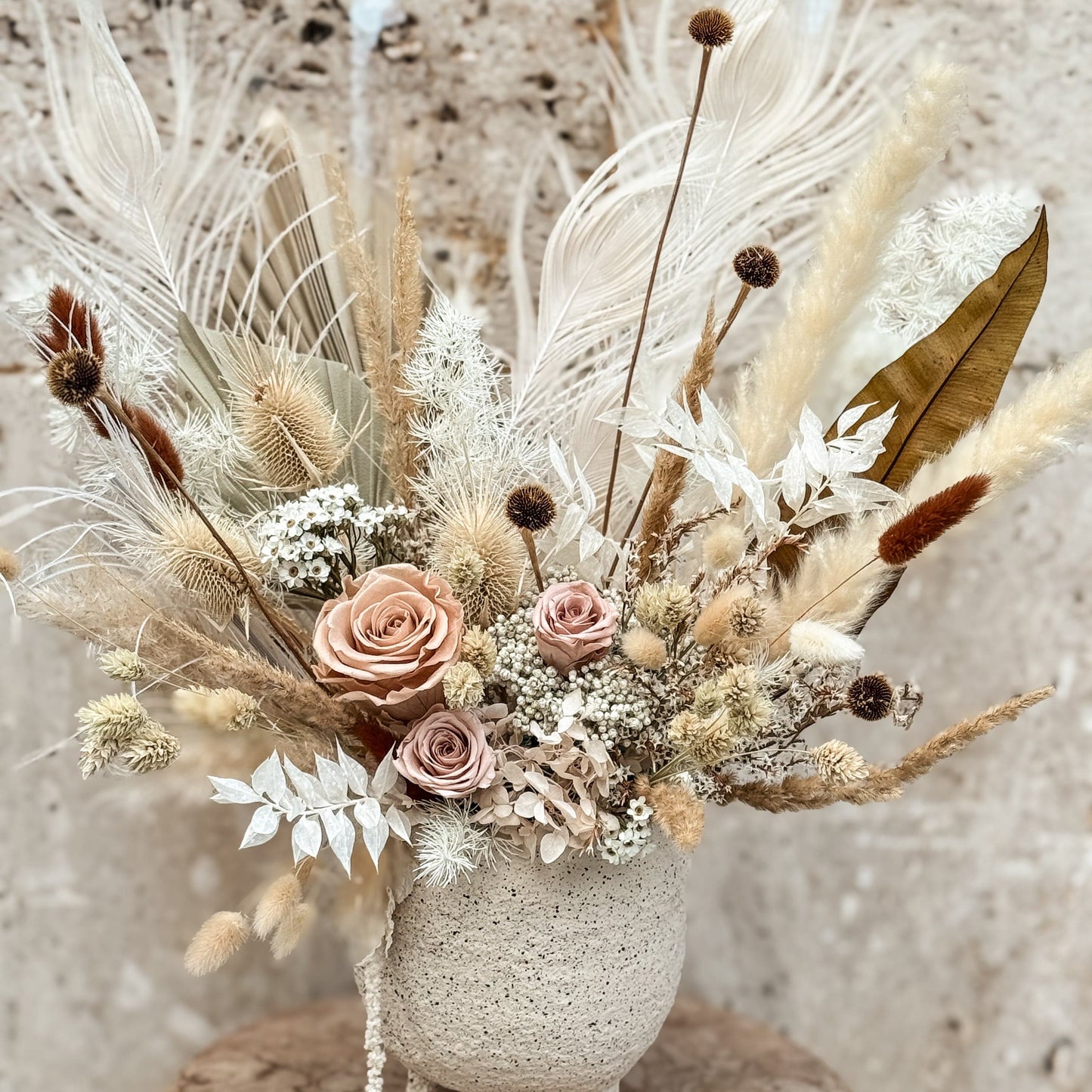 Floraria Desiree aranjament_nemuritor Aranjament Conservat Beige