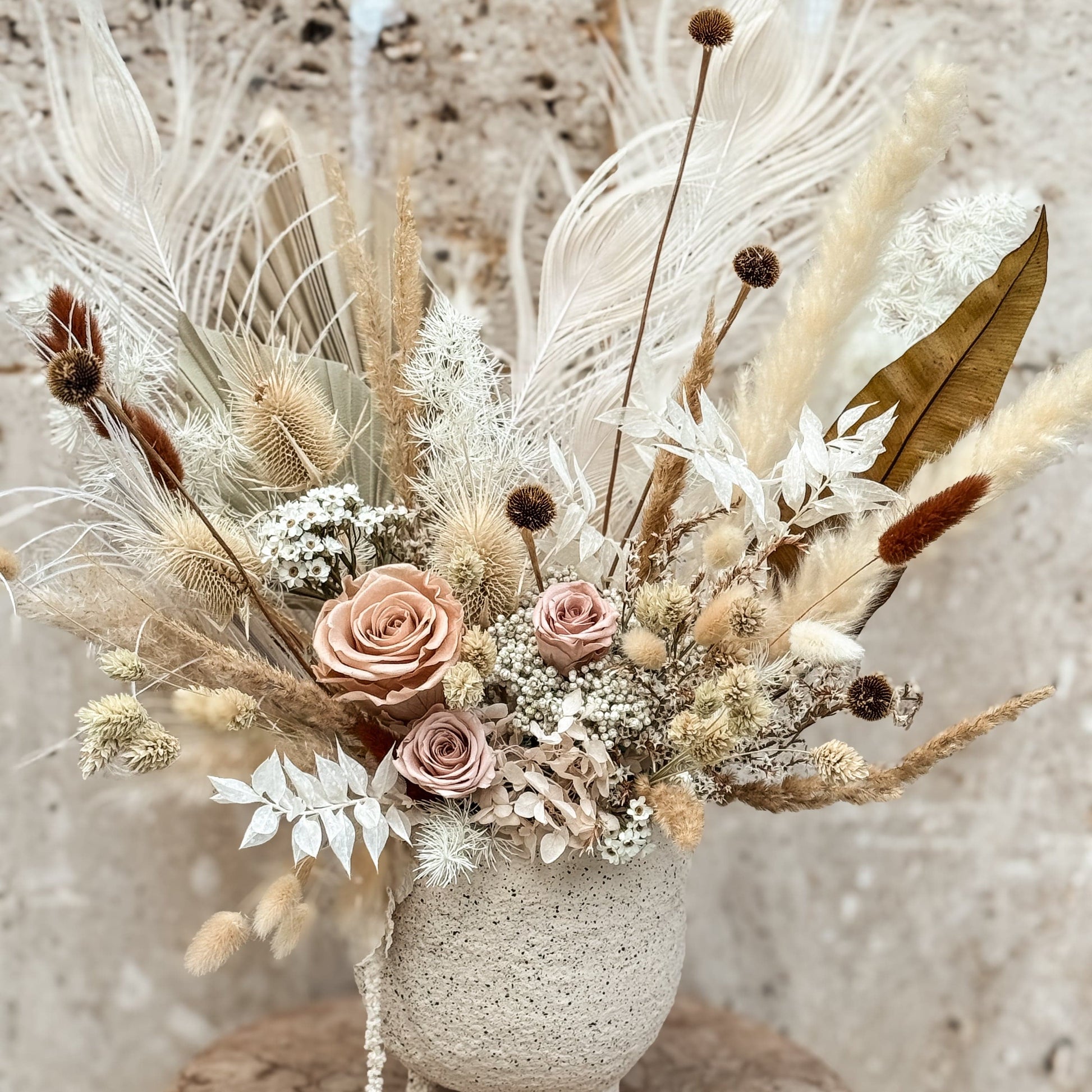 Floraria Desiree aranjament_nemuritor Aranjament Conservat Beige