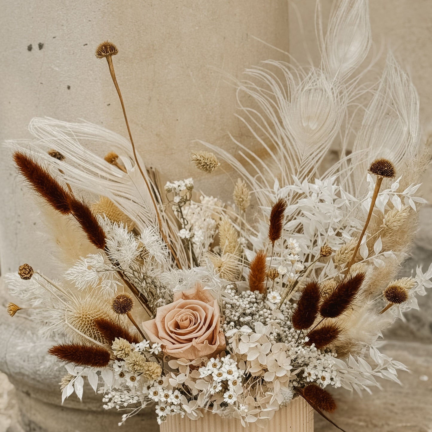 Floraria Desiree Aranjament nemuritor Aranjament Conservat Caffe au Lait
