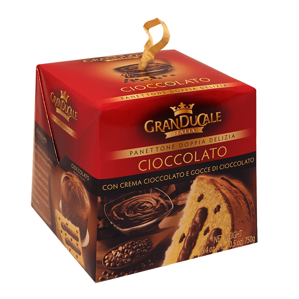 Panettone Granducale cu crema si fulgi de ciocolata 750 g